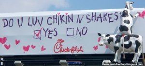 CHICK-FIL-A RESTAURANT,Chick-fil-A Chicken Fast Food Billboard Ad Sign Cows,Chikin n Shakes