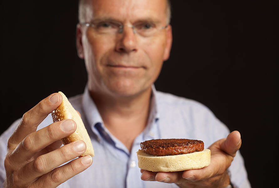 EDITORIAL USE ONLY. A burger made from Cultured Beef, which has been developed by Professor Mark Post of Maastricht University in the Netherlands. PRESS ASSOCIATION Photo. Issue date: Monday August 5, 2013. Cultured Beef could help solve the coming food crisis and combat climate change. Commercial production of Cultured Beef could begin within ten to 20 years. Photo credit should read: David Parry/PA