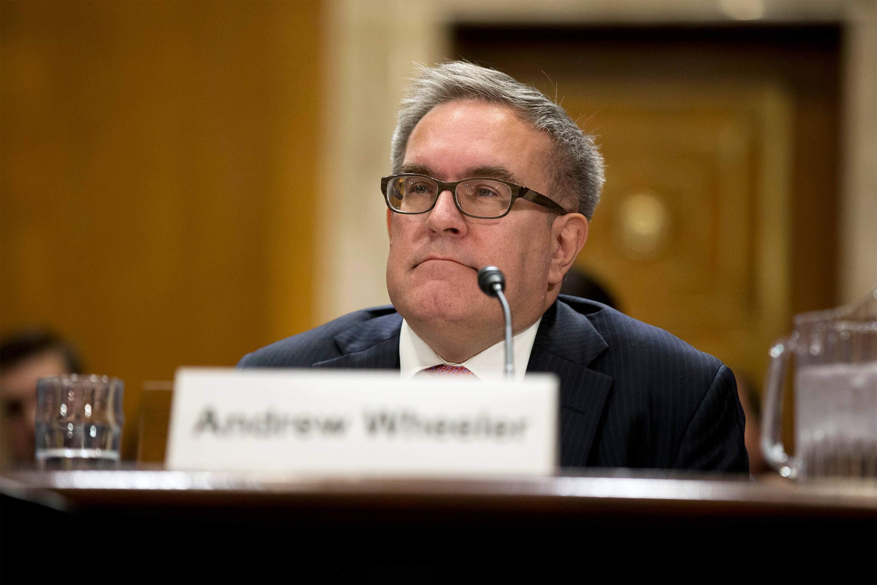 Andrew Wheeler during his confirmation hearing to be Deputy Administrator of the Environmental Protection Agency before the United States Senate Committee on the Environment and Public Works on Capitol Hill in Washington, D.C. on November 8th, 2017. Credit: Alex Edelman / CNP - NO WIRE SERVICE - Photo by: Alex Edelman/picture-alliance/dpa/AP Images