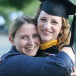 Graduation hugs