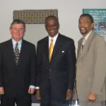 Craig with Michael Scott, Bermuda Minister of Energy, and fellow Island Green partner Dennis Lister, MP