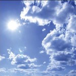 Sun and Sky with clouds